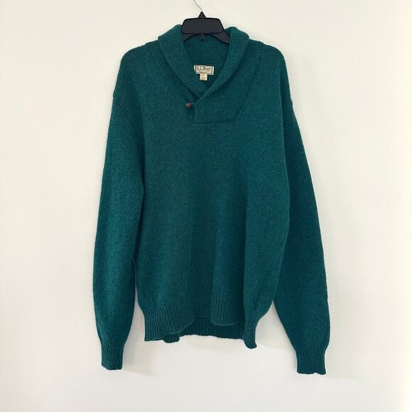 L.L. Bean Other - Vintage LL Bean Mens Wool Shawl Collar Sweater Size Large Pullover Fisherman USA